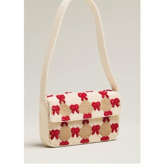 Anthropologie Handbags - The Fiona Beaded Bag: Winter Icon Edition Bows Checkered